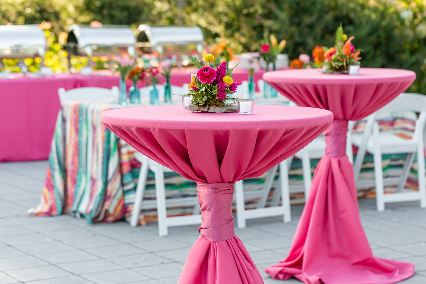 Baby shower outside in the spring